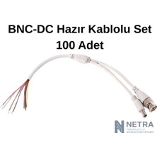 Netra Teknoloji Bnc – Dc Hazır Kablo (100 Adet) Kamera Güvenlik Sistemi Bağlantı Kablosu