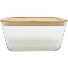 Porland Dikdörtgen Saklama Kabı 3050CC Tekli Bambu Kapak