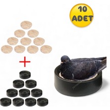 An-ga Folluk 10 Adet 10 Adet Keçe Güvercin Delikli Oval Güvercin Folluğu ve Keçesi Yumurtalık