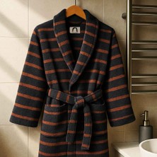 Alesta Home Alesta Home Pamuklu Lacivert Çizgili Bornoz BRNZ019