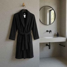 Alesta Home Pamuklu Siyah Bornoz BRNZ021
