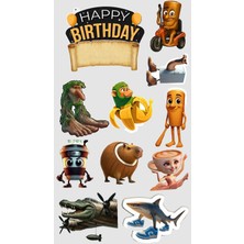 Bsb Brainrot Telefon Notebook Tablet Defter Matara Sticker Etiket ST7287