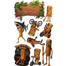 Bsb Brainrot Telefon Notebook Tablet Defter Matara Sticker Etiket ST7349