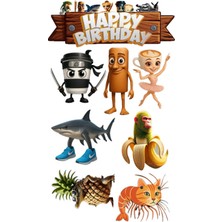 Bsb Brainrot Telefon Notebook Tablet Defter Matara Sticker Etiket ST7333