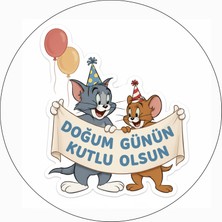 Bsb Doğumgünü Sloganlı Sticker Etiket 18CM ST7144
