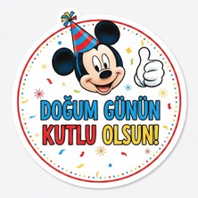 Bsb Doğumgünü Sloganlı Sticker Etiket 18CM ST7215