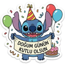 Bsb Doğumgünü Sloganlı Sticker Etiket 18CM ST7235