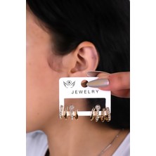 Taşlı Pençe Model Kadın Küpe