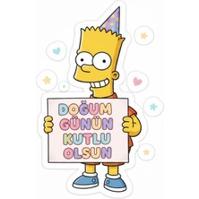 Bsb Doğumgünü Sloganlı Sticker Etiket 18CM ST7142