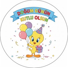 Bsb Doğumgünü Sloganlı Sticker Etiket 18CM ST7221