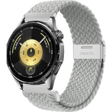 MMP Shop Huawei Watch Gt3 / Gt4 / Gt5 / Gt5 Pro / Gt6 / Gt6 Pro 46MM Uyumlu Metal Klips Hasır Örgü Spor Kordon