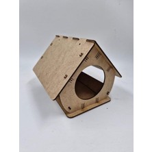 Ahşap Kuş Yuvası Evi Boyanabilir (Etkkinlik Için) 20 cm x 15 cm x 15 cm