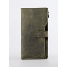 Fabrika Haki Kadın Cüzdan Frk 501 Crayz Deri Haki