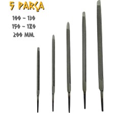 Sgs Üçgen Eğe Seti Ince Dişli - 100-130-150-180-200 Mm. - 5 Parça
