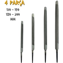 Sgs Üçgen Eğe Seti Kalın Dişli - 130-150-180-200 Mm. - 4 Parça