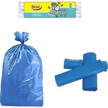 Marsilyan Battal Boy Çöp Torbası 75 x 90 cm 10 Lu Rulo x 1 Paket = 10 Adet (Mavi)