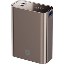 PW501 20.000 Mah Dijital Göstergeli 2 Adet 45W Type-C ve 22.5W USB Çıkışlı Şarj Pd Hızlı Şarj Magsafe Powerbank - Titanyum
