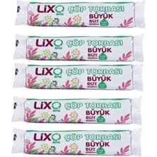 Marsilyan Büyük Boy Çöp Torbası 65 x 80 cm 10 Lu Rulo x 5 Paket = 50 Adet (Mavi)