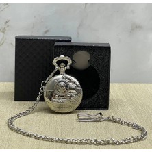 Aybastılı Özel Kutulu Tren Temalı Gümüş Köstekli Saat ALK4657