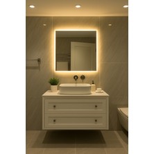 Digital Hayat Kare LED Aydınlatmalı Ayna – Dekoratif Duvar, Banyo, Makyaj ve Oda Kullanımı (50–80 Cm)