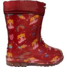 Ayder Su Geçirmez Içi Peluşlu Çocuk Yağmur Çizmesi Plastik Çizme