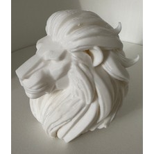 TSC Doğal Malzeme Aslan Büstü Biblosu – Hediyelik Modern Ev Dekor Ürünü 13CM