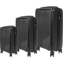 Çanta Aksesuar Mujde Sdr 3'lü Seyahat Seti Kırılmaz 5 Yıl Full Garantili Siyah