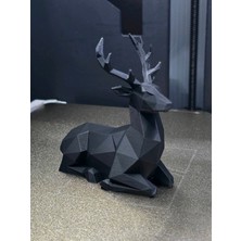 TSC Mini Modern Natural Geyik Heykeli – Hediyelik Ev ve Ofis Için 13 cm Dekoratif Ürün