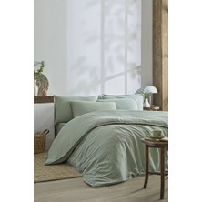 Özdilek Sofia Battal Boy Lastikli Fitted Çarşaf Müslin Nevresim Takımı Yeşil