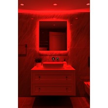 Digital Hayat Kare LED Aydınlatmalı Ayna – Dekoratif Duvar, Banyo, Makyaj ve Oda Kullanımı (50–80 Cm)