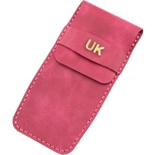 Değirmen Grup Isme Özel Çok Amaçlı Aksesuar Kılıfı - %100 Rainbow Deri - AK01002 - Fuşya