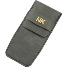 Değirmen Grup Isme Özel Çok Amaçlı Aksesuar Kılıfı - %100 Rainbow Deri - AK01002 - Antrasit