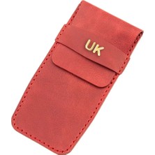 Değirmen Grup Isme Özel Çok Amaçlı Aksesuar Kılıfı - %100 Rainbow Deri - AK01002 - Kırmızı