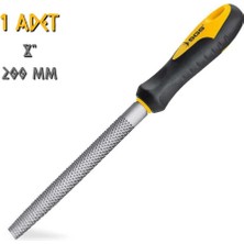 Sgs Saplı Ahşap Törpü Yarım Yuvarlak 8" 200 Mm.