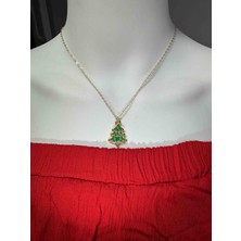 Uno Di Famiglia Çam Ağacı Figürlü Kolye , Noel Kolyesi , Yılbaşı Figürleri