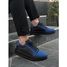 KB-X46 Kuback Siyah Sax Mavi Yüksek Siyah Taban Günlük Spor Ayakkabı