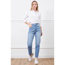 Yüksek Bel Mom Jean Pantolon