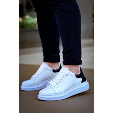 KB-X500  Kuback Bağcıklı Beyaz Siyah  Günlük Erkek Ayakkabı