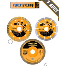 Rotor 3'lü Disk Seti 125X22,23 Seramik Kesme Set 3 Parça