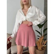 Atlas Belden Pileli Etek S24930