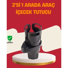 Otomobil Bardak Tutucu Ikisi Bir Arada 360° Dönebilen Geniş Kapasiteli