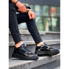 Kb-X8 Kuback Siyah Rugan Yüksek Siyah Taban Günlük Spor Ayakkabı