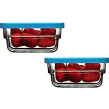 Paşabahçe Gourmet 2'li Kare Cam Saklama Kabı Seti 450 cc - (53658)