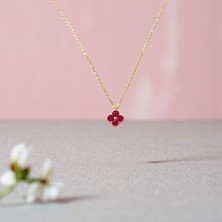 Nova Grup Yonca Figürlü 14 Ayar Altın Kolye