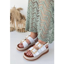 Stan Beyaz Cilt Sandalet