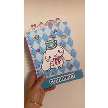Cinnamoroll Çizgili Ayraçlı Spiralli Defter Okul Ofis Kırtasiye Ihtiyaçları Lüx Hediyelik