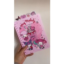 Kuromi My Melody Çizgili Ayraçlı Spiralli Defter Okul Ofis Kırtasiye Ihtiyaçları Lüx Hediyelik