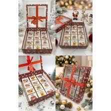 Xtakı 12'li Boş Advent Calendar Kutusu - Yılbaşı Temalı Konsept Hediye Kutusu - Advent Calender Kutu