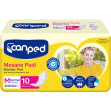 Canped 10'lu Normal Mesane Pedi Yumuşak Tekstil Üst Yüzey ile Güçlü Emicilik Sağlar