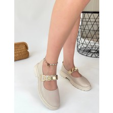 Okira Bej Cilt Oxford Ayakkabı